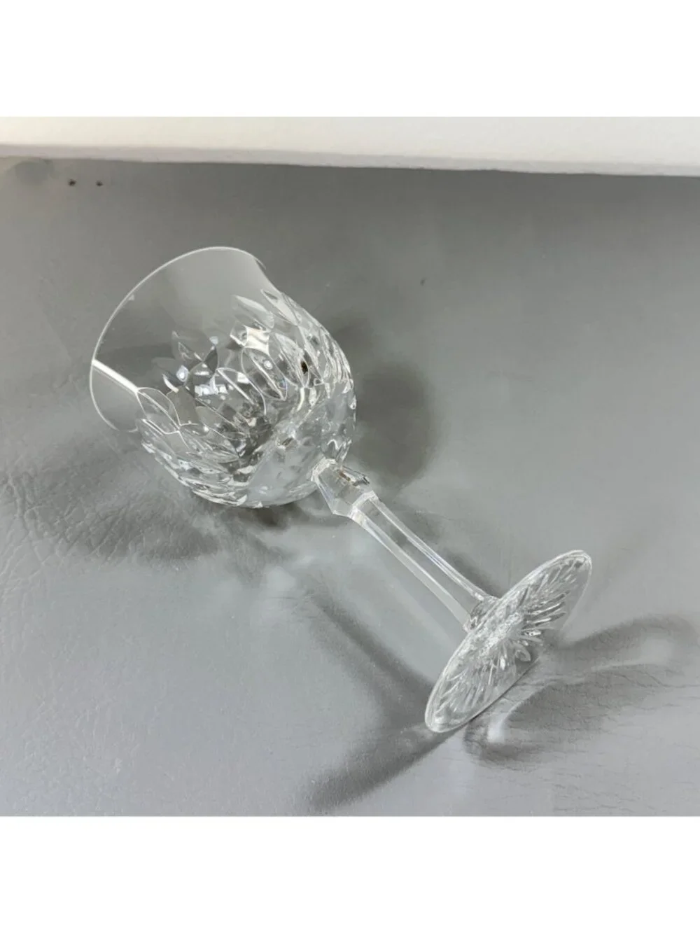 Vintage Josair German Cut Crystal Wine Glasses Set of 2 Lead Crystal Stemware